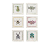 Garden Party Cocktail Napkin in White & Multi by Kim Seybert at Fig Linens and Home - View 2