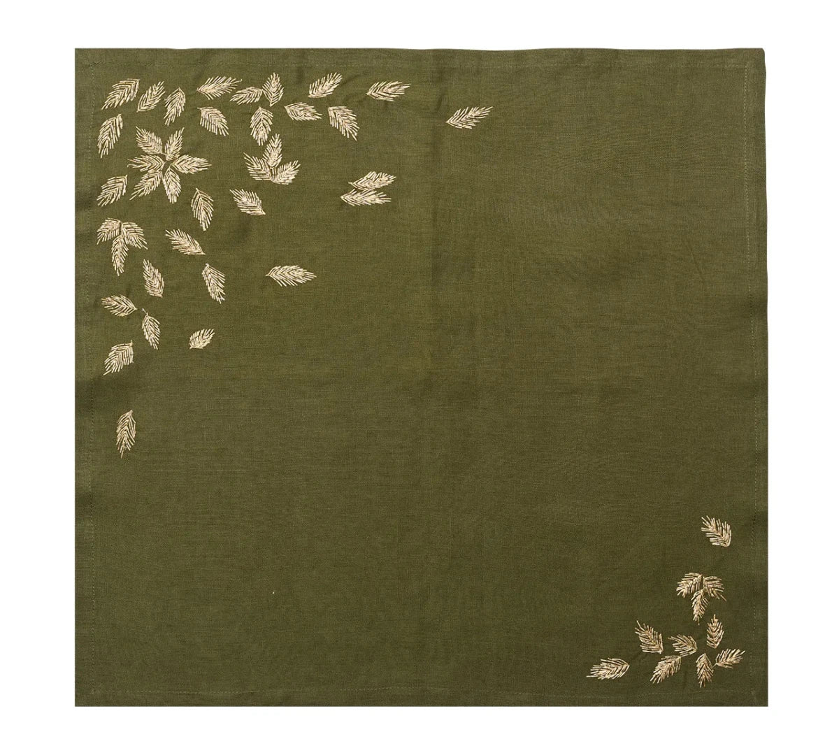 Gilded Breeze Olive/Gold Napkin Detail 4 | Kim Seybert at Fig Linens and Home