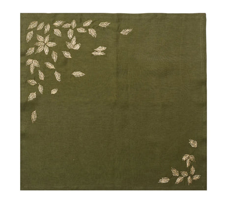 Gilded Breeze Olive/Gold Napkin Detail 4 | Kim Seybert at Fig Linens and Home