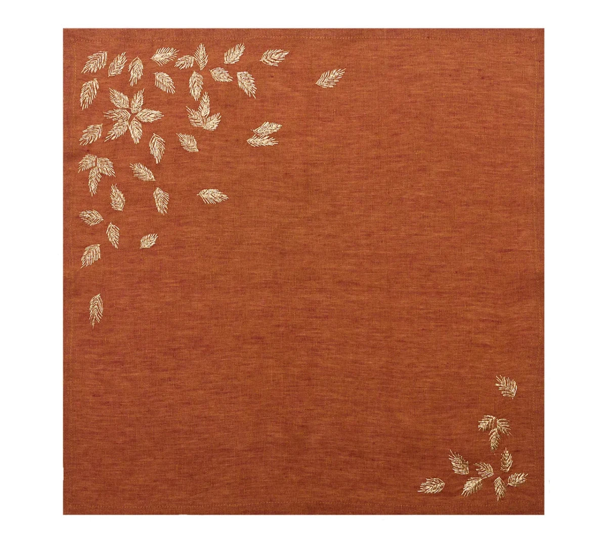 Gilded Breeze Rust/Gold Napkin Detail 5 | Kim Seybert at Fig Linens and Home