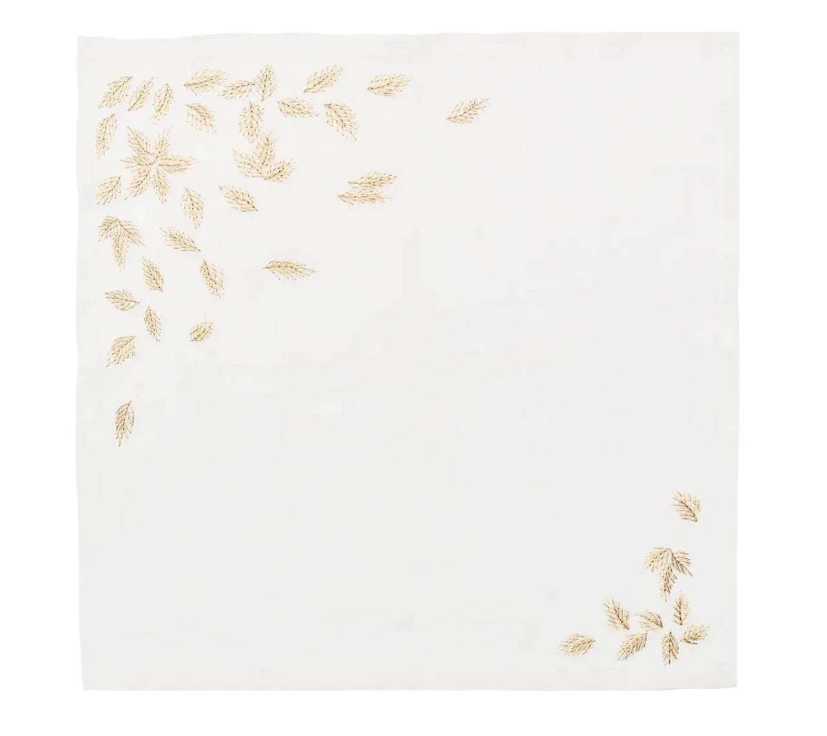 Gilded Breeze White/Gold Napkin Detail 5 | Kim Seybert at Fig Linens and Home