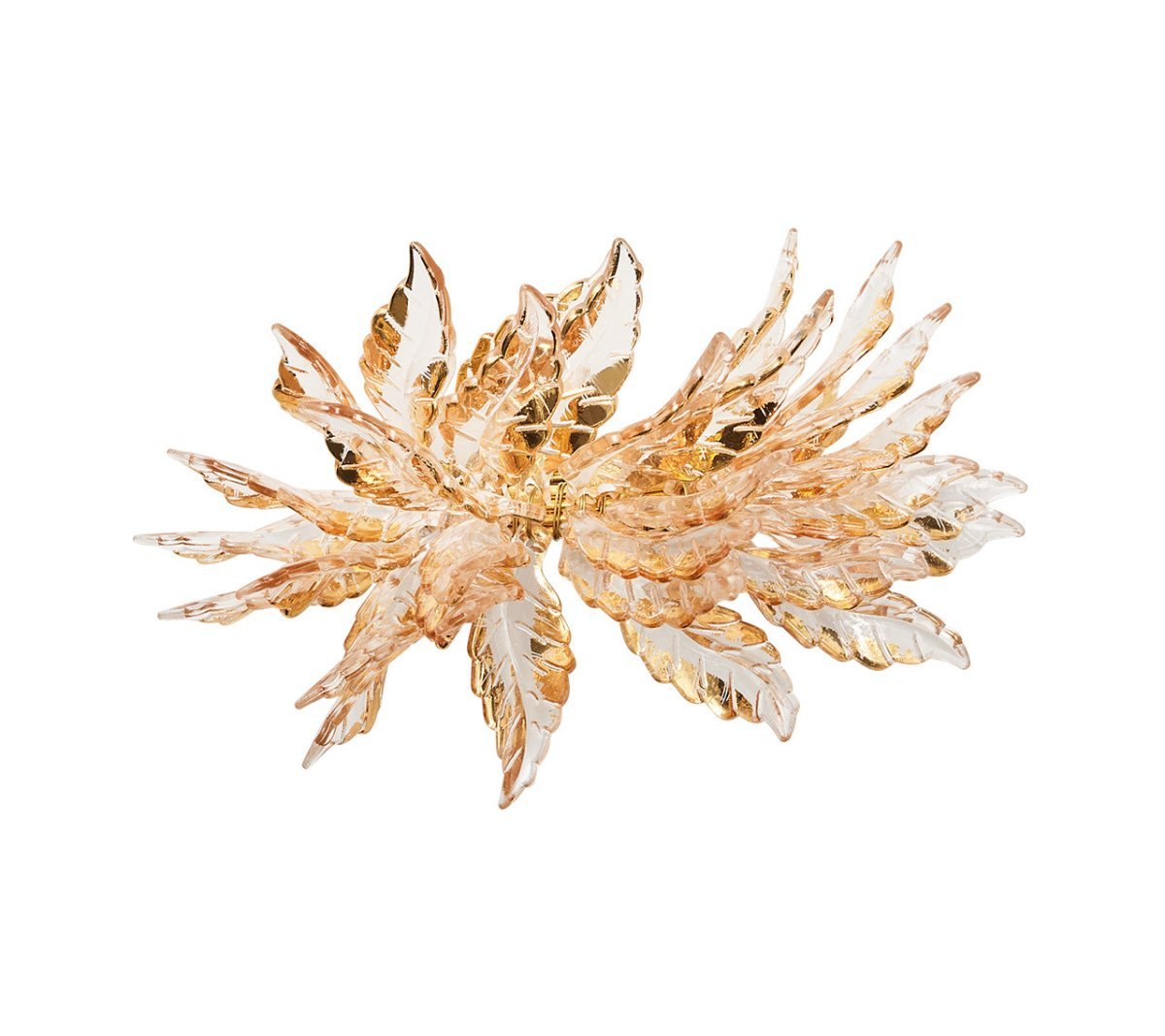 Gilded Leaves Napkin Ring in Gold Set of 4 by Kim Seybert at Fig Linens and Home 5