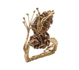 Gilded Pine Napkin Ring in Brown & Gold, Set of 4 Kim Seybert