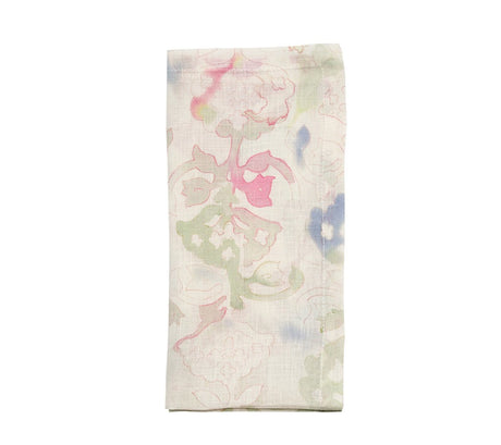 Giverny Napkin in Mint & Multi | Kim Seybert Set of 4 Cloth Napkins at Fig Linens and Home 1
