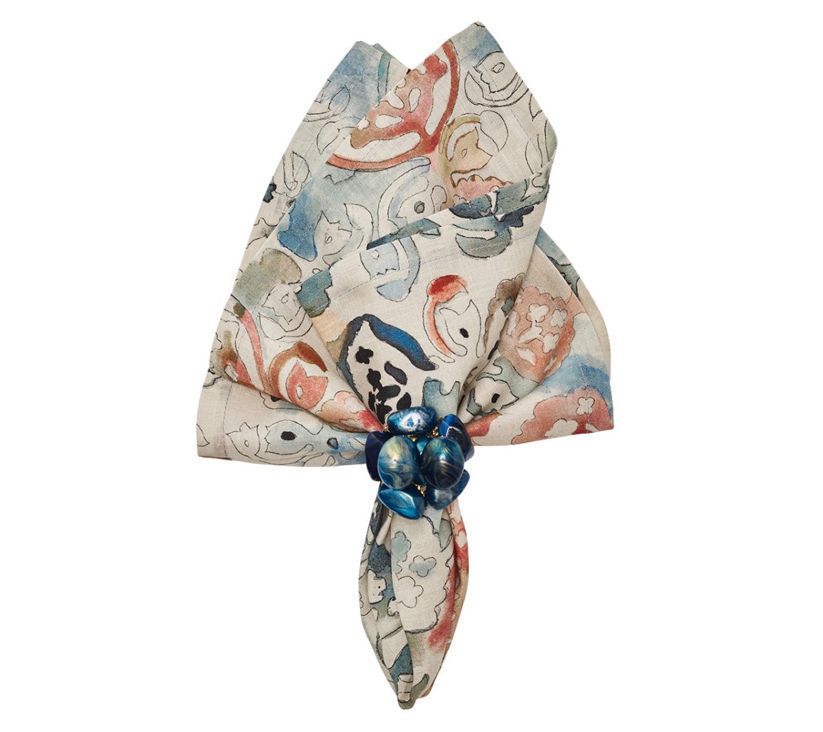 Giverny Napkin in Multi, Set of 4 Kim Seybert Multi 21"L x 21"W x 0.1"H - Set of 4 Napkins at FIG LINENS AND HOME 1