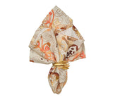 Giverny Napkin in Natural & Brown, Set of 4 Kim Seybert Natural/Brown 21"L x 21"W x 0.1"H - Set of 4 Napkins at FIG LINENS AND HOME 1