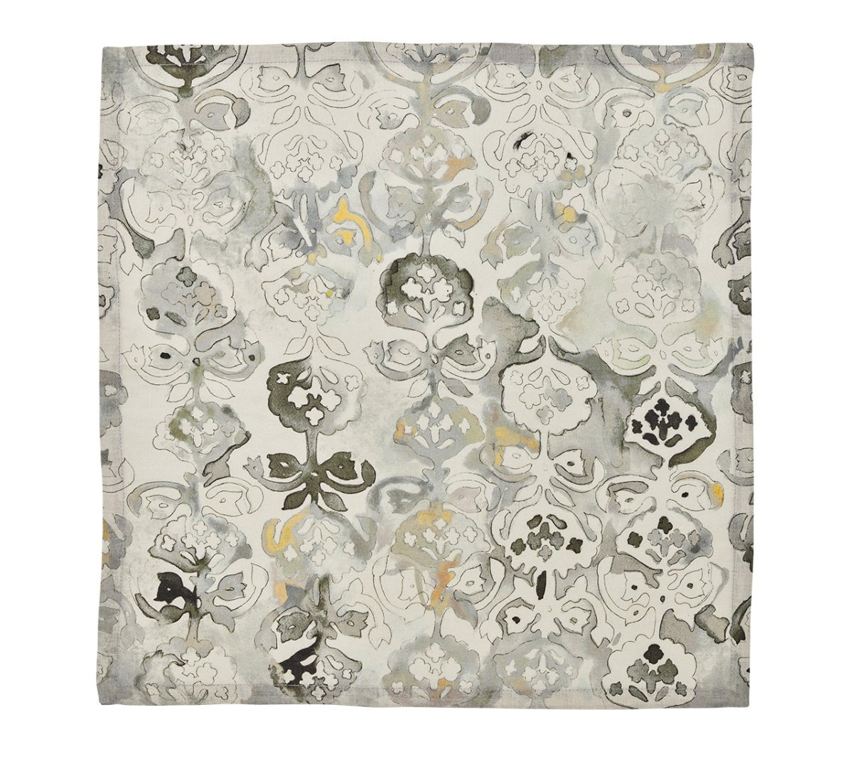 Giverny Napkin in Natural & Gray, Set of 4 Kim Seybert Natural/Gray 21"L x 21"W x 0.1"H - Set of 4 Napkins at FIG LINENS AND HOME 4