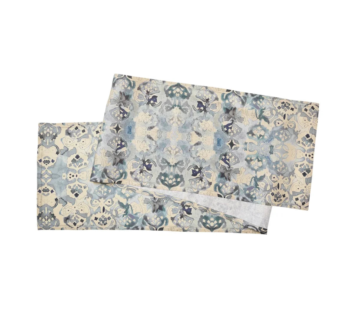 Giverny Blue/Gray Table Runner | Kim Seybert at Fig Linens and Home