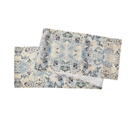 Giverny Blue/Gray Table Runner | Kim Seybert at Fig Linens and Home