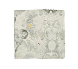 Giverny Tablecloth in Natural & Gray Kim Seybert Natural/Gray 21"L x 21"W x 0.1"H at FIG LINENS AND HOME 2