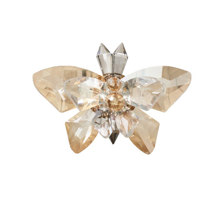 Glasswing Napkin Ring in Champagne & Crystal, Set of 4 in a Gift Box Kim Seybert at Fig Linens and Home