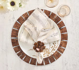 Halo Brown/White Placemat Detail 3 | Kim Seybert at Fig Linens and Home