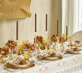 Harvest Floral Bouquet 9" Kim Seybert at Fig Linens and Home - Lifestyle on Table with Larger size