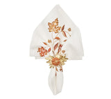 Harvest Napkin in White & Multi, Set of 4 Kim Seybert at Fig Linens and Home