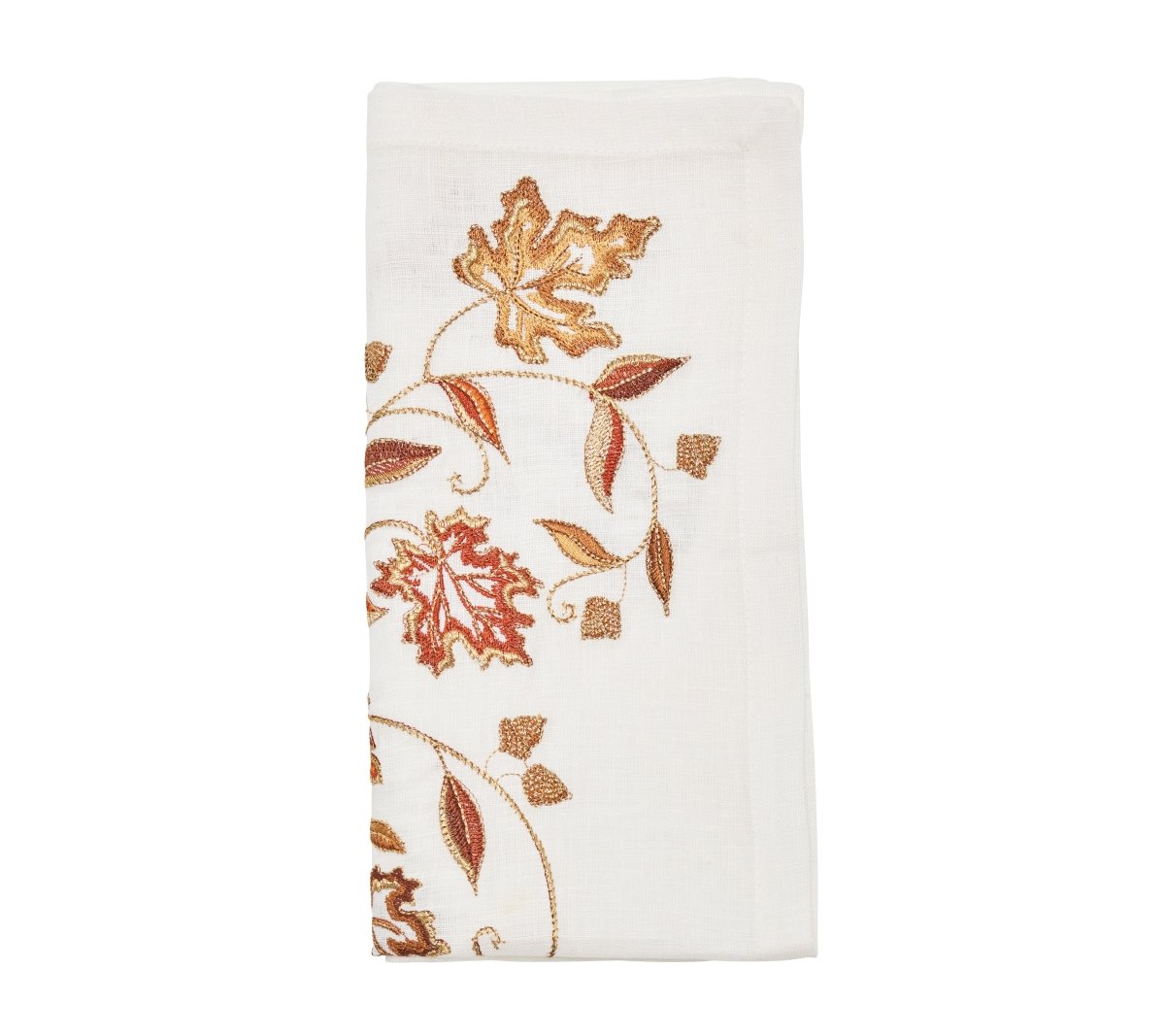 Harvest Napkin in White & Multi, Set of 4 Kim Seybert - Fig Linens and Home