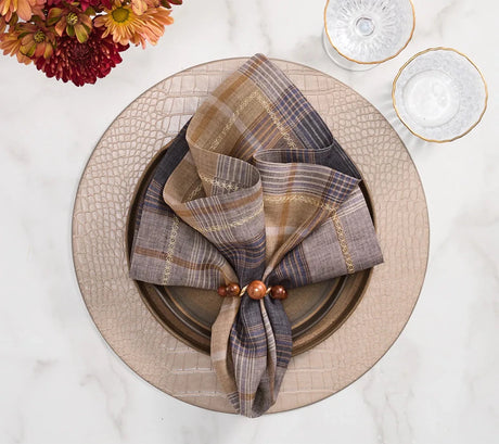 Henley Brown/Multi Napkin Detail 5 | Kim Seybert at Fig Linens and Home
