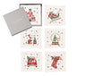 Holly Jolly Cocktail Napkin Set of 6 in a Gift Box Kim Seybert - Fig Linens and Home