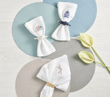 Icons Placemat in Gray & Elephant by Kim Seybert Gray/Elephant Set of 4 Placemats - 15"L x 15"W x 0.1"H at FIG LINENS AND HOME 4