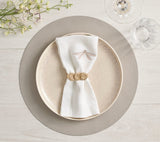 Icons Placemat in Gray & Elephant by Kim Seybert Gray/Elephant Set of 4 Placemats - 15"L x 15"W x 0.1"H at FIG LINENS AND HOME 5