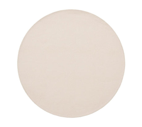 Icons Placemat in Ivory & Natural by Kim Seybert at Fig Linens and Home - Ivory Side