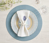 Icons Placemat in Sky & Blue by Kim Seybert Sky/Blue Set of 4 Placemats - 15"L x 15"W x 0.1"H at FIG LINENS AND HOME 3