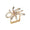 Jeweled Bow Napkin Ring in Gold & Crystal, Set of 4 in a Gift Box by Kim Seybert at Fig Linens and Home