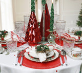 Jingle Bells Napkin Ring in Green, Red & Gold, Set of 4 Kim Seybert - Lifestyle 1