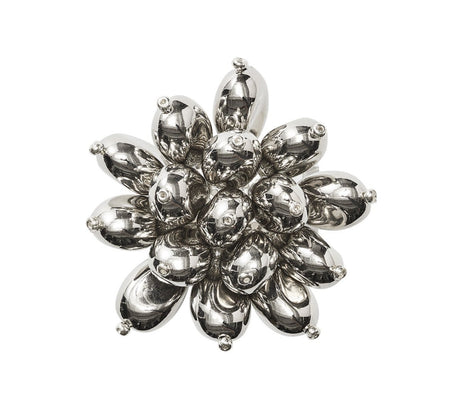 Jubilee Napkin Ring in Silver Set of 4 by Kim Seybert - Top View