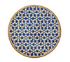 Kim Seybert Lanai Placemats in Natural & Blue | Set of 4 at Fig Linens and Home - View 1