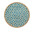 Kim Seybert Lanai Placemats in Natural & Turquoise | Set of 4 at Fig Linens and Home - View 1