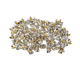 Lucent Napkin Ring Silver & Gold | Set of 4 Kim Seybert Napkin Rings at Fig Linens and Home 2