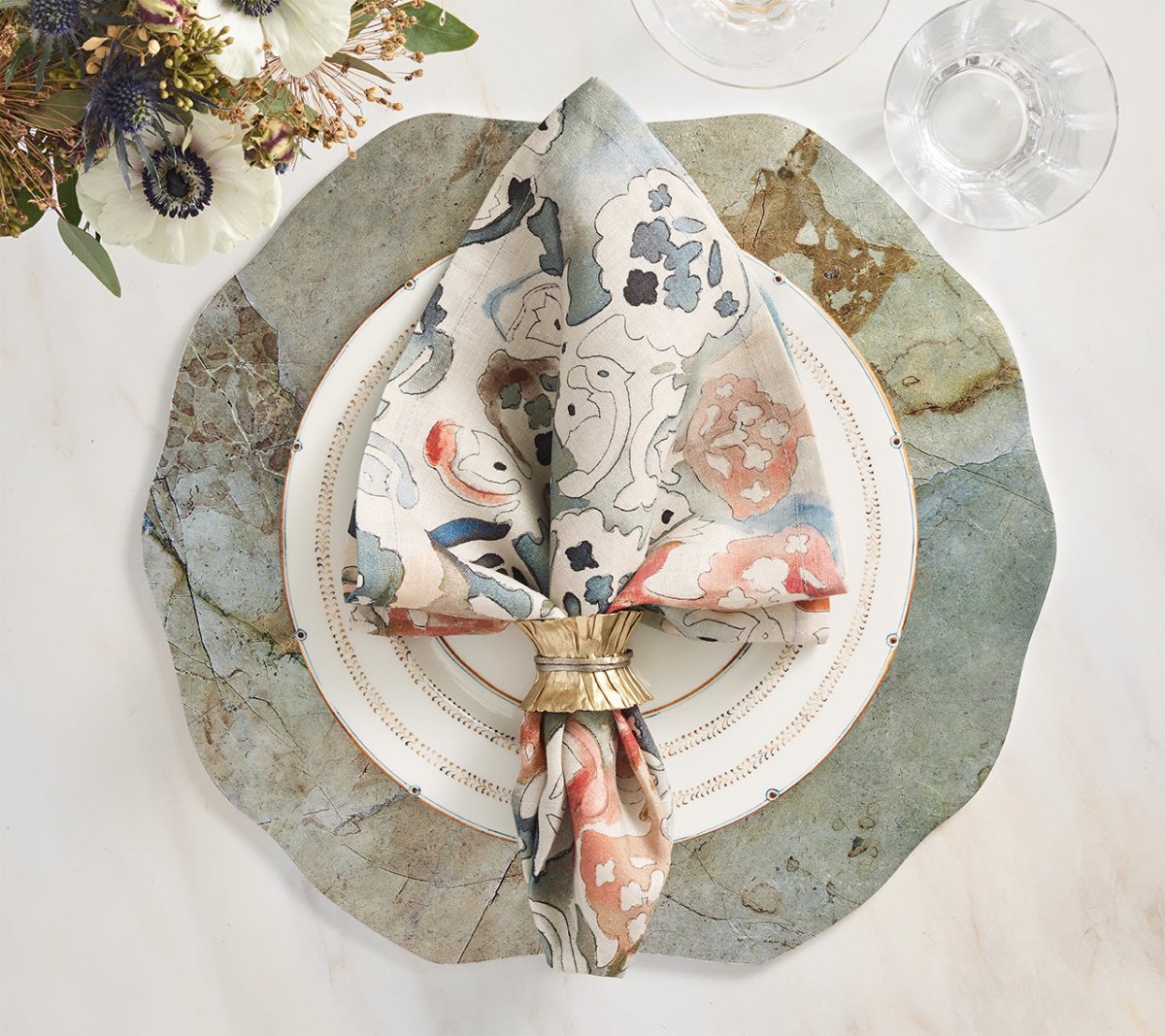 Kim Seybert Lucent Placemats in Beige, Taupe & Gray, Set of 4