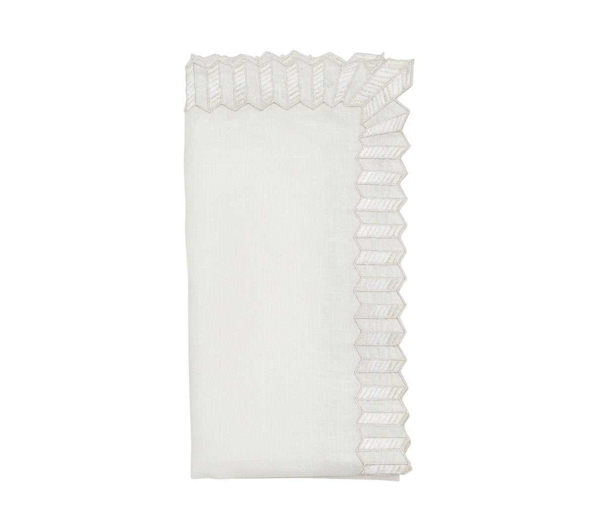 Lumina Napkin in White by Kim Seybert at Fig Linens and Home