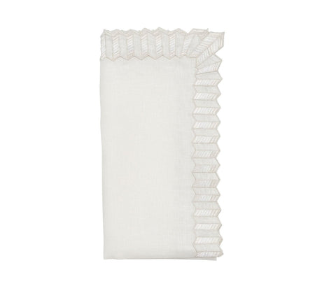 Lumina Napkin in White by Kim Seybert at Fig Linens and Home