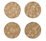 Lune Coaster in Gold, Set of 4 in a Gift Bag Kim Seybert