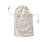 Lune Coaster in Silver, Set of 4 in a Gift Bag by Kim Seybert Silver 4.65"L x 4.65"W x 0.2"H - Set of 4 Coasters at FIG LINENS AND HOME 3