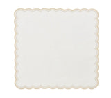 Lune Napkin in White, Gold & Silver, Set of 4 by Kim Seybert White/Gold/Silver 21"L x 21"W x 0.1"H - Set of 4 Napkins at FIG LINENS AND HOME 4