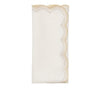 Lune Napkin in White, Gold & Silver, Set of 4 Kim Seybert