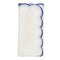 Lune Napkin in White & Navy, Set of 4 Kim Seybert