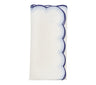 Lune Napkin in White & Navy, Set of 4 Kim Seybert