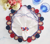 Lune Red White and Blue Napkins - Kim Seybert at Fig Linens and Home 2
