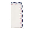 Lune Napkin in White, Red & Blue, Set of 4 by Kim Seybert at Fig Linens and Home