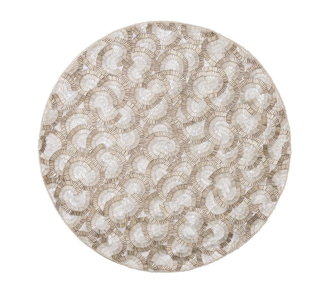 Lune Placemat in Silver, Set of 2 Kim Seybert