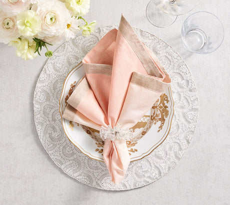Lune Placemat in White, Set of 2 by Kim Seybert at Fig Linens and Home - View 4
