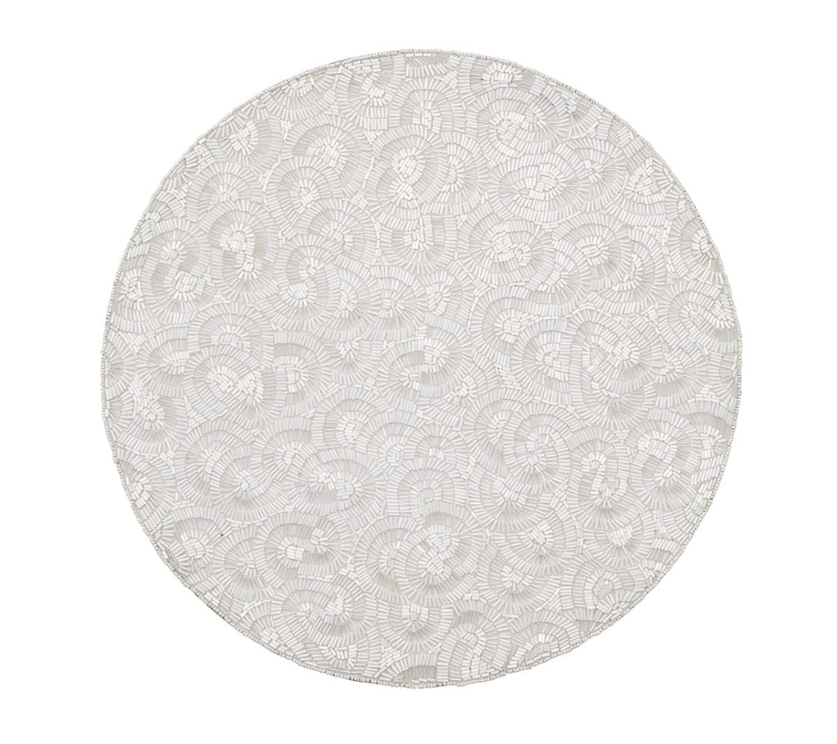 Lune Placemat in White, Set of 2 by Kim Seybert at Fig Linens and Home - View 1