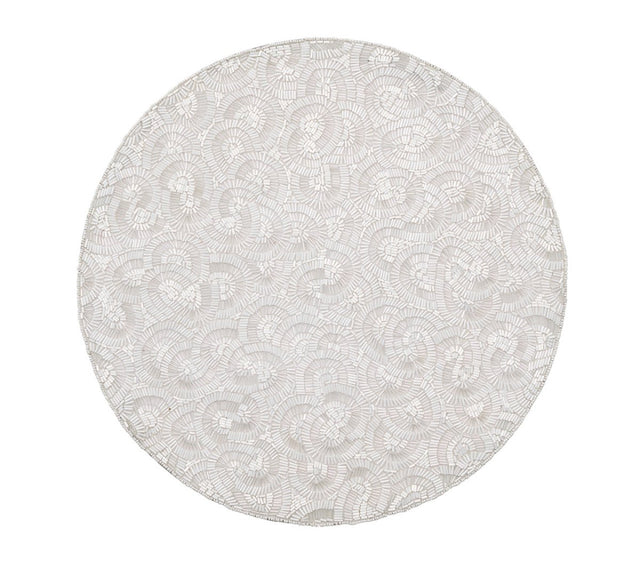 Lune Placemat in White, Set of 2 by Kim Seybert at Fig Linens and Home - View 1