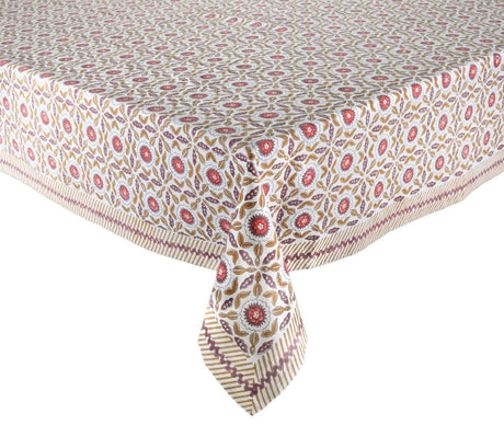 Majorelle Tablecloth in Brown & Orange Kim Seybert at Fig Linens and Home