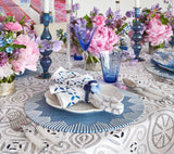 Malta Napkin in White & Blue by Kim Seybert at Fig Linens and Home 5