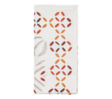 Malta Napkin in White & Brown, Set of 4 Kim Seybert - Fig Linens and Home - Folded