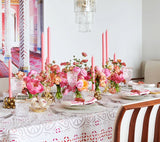 Malta Tablecloth in White, Pink & Orange by Kim Seybert at Fig Linens and Home 2